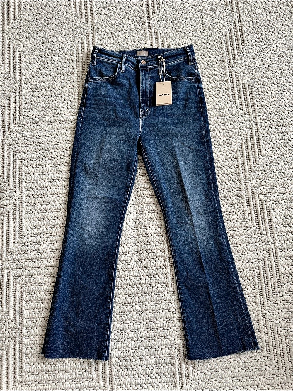 NWT MOTHER The Hustler Ankle Fray- Grasping At Straws Size 28